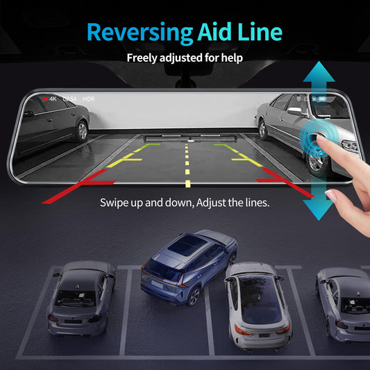 KCV 4K Dash Cam for Ford Bronco 2021–2025, OEM style, front 4K + rear 1080P, plug & play, 64GB card.