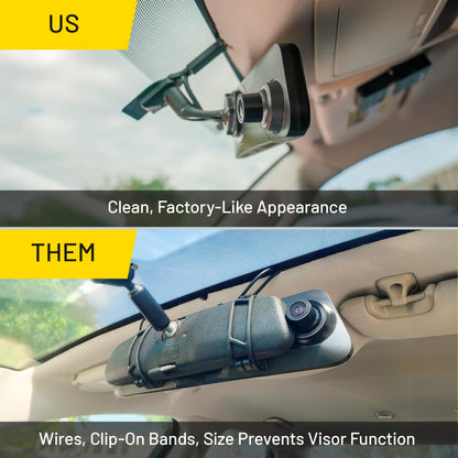 Stinger Jeep Wrangler JL 4K Mirror Dash Cam, 2K rear cam, night vision, DVR, 64GB SD, impact detection.